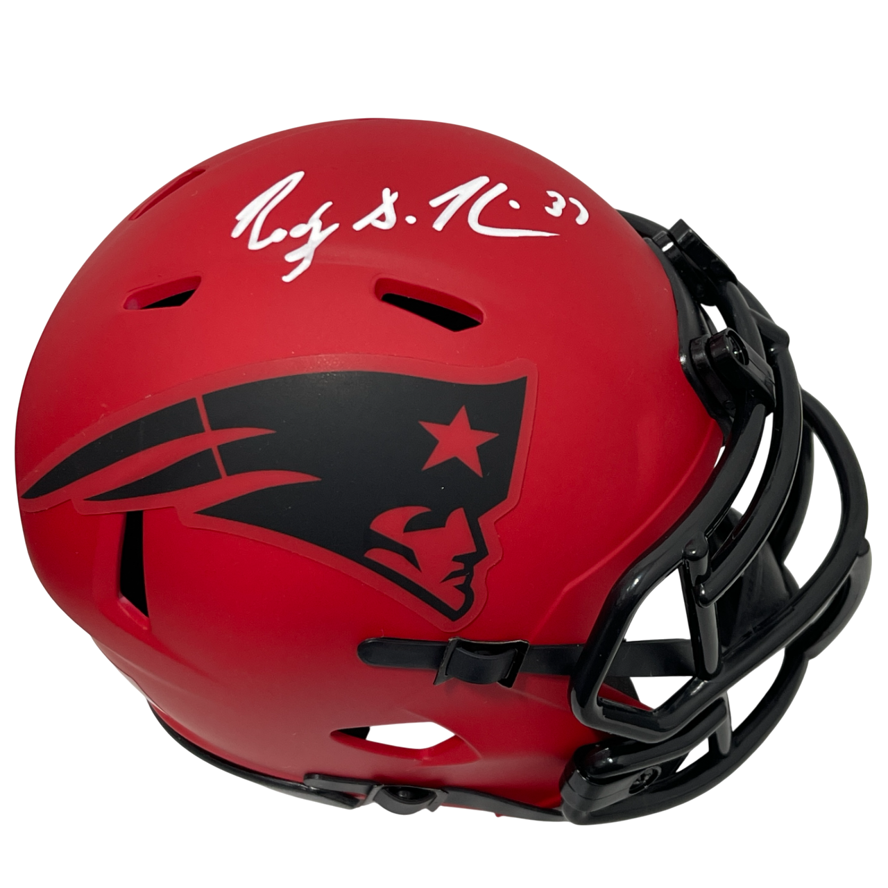 Rodney Harrison Signed New England Patriots Rave Mini Helmet Beckett Wit BAS COA0