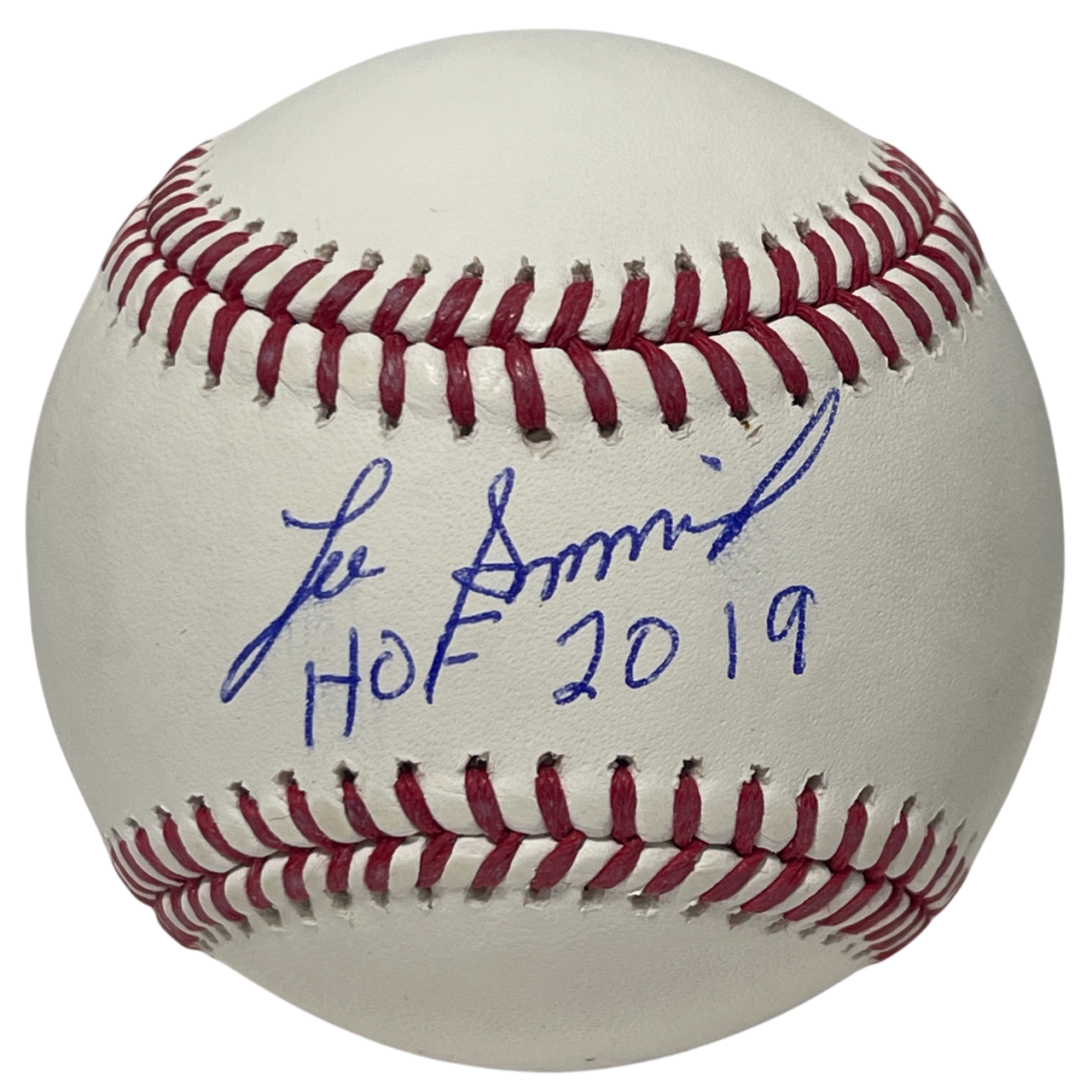 Lee Smith Signed ROMLB Baseball w/ HOF 2019 Beckett Witness BAS COA0