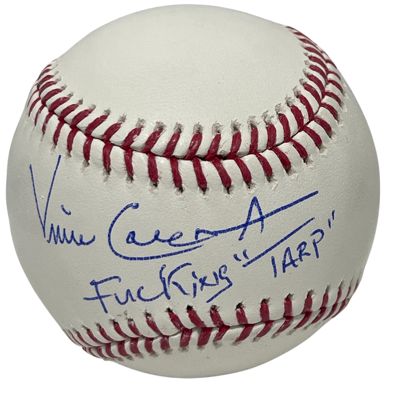 Vince Coleman Signed ROMLB Baseball w/ F**king Tarp Beckett Witness BAS COA0
