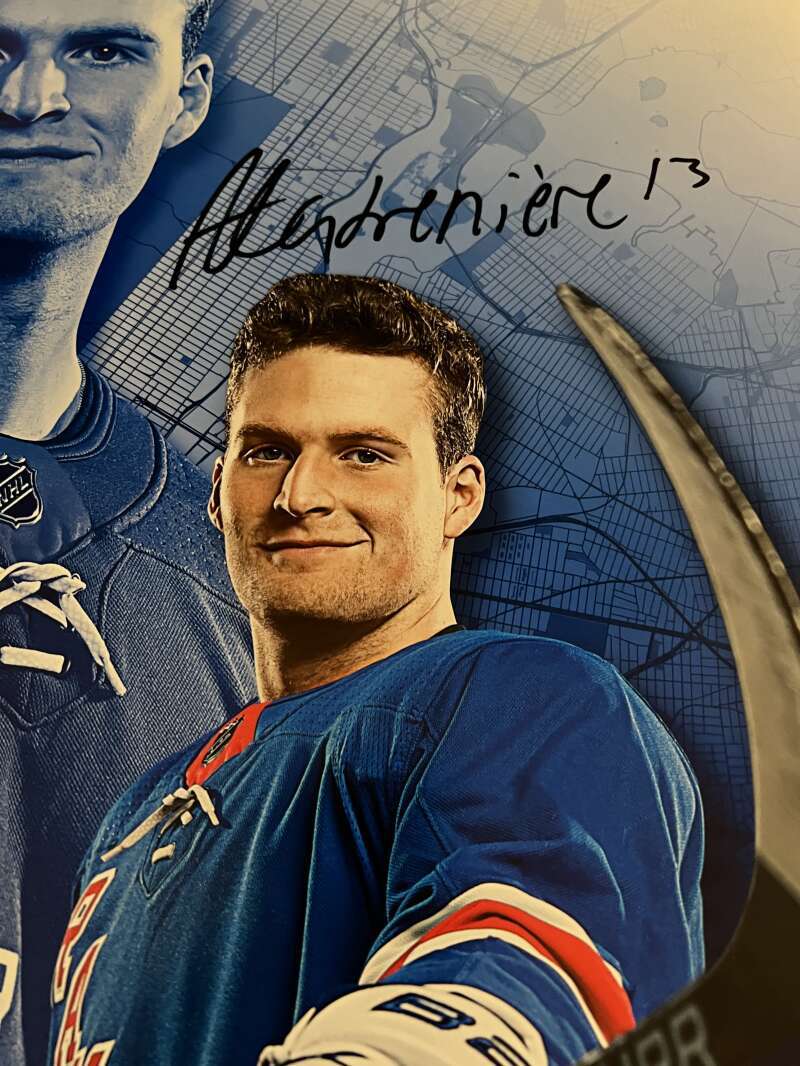 Alexis Lafreniere Signed 20x24 Photo Draft Day Upper Deck UDA COA NY Rangers1