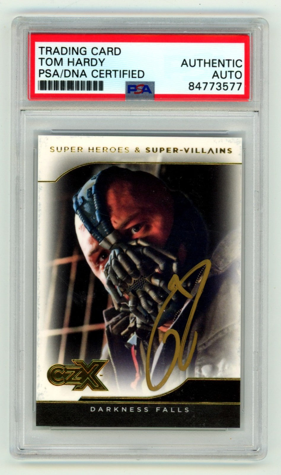 Tom Hardy 2019 DC CZX #38 The Dark Knight Rises Bane Signed PSA Authentic Auto0