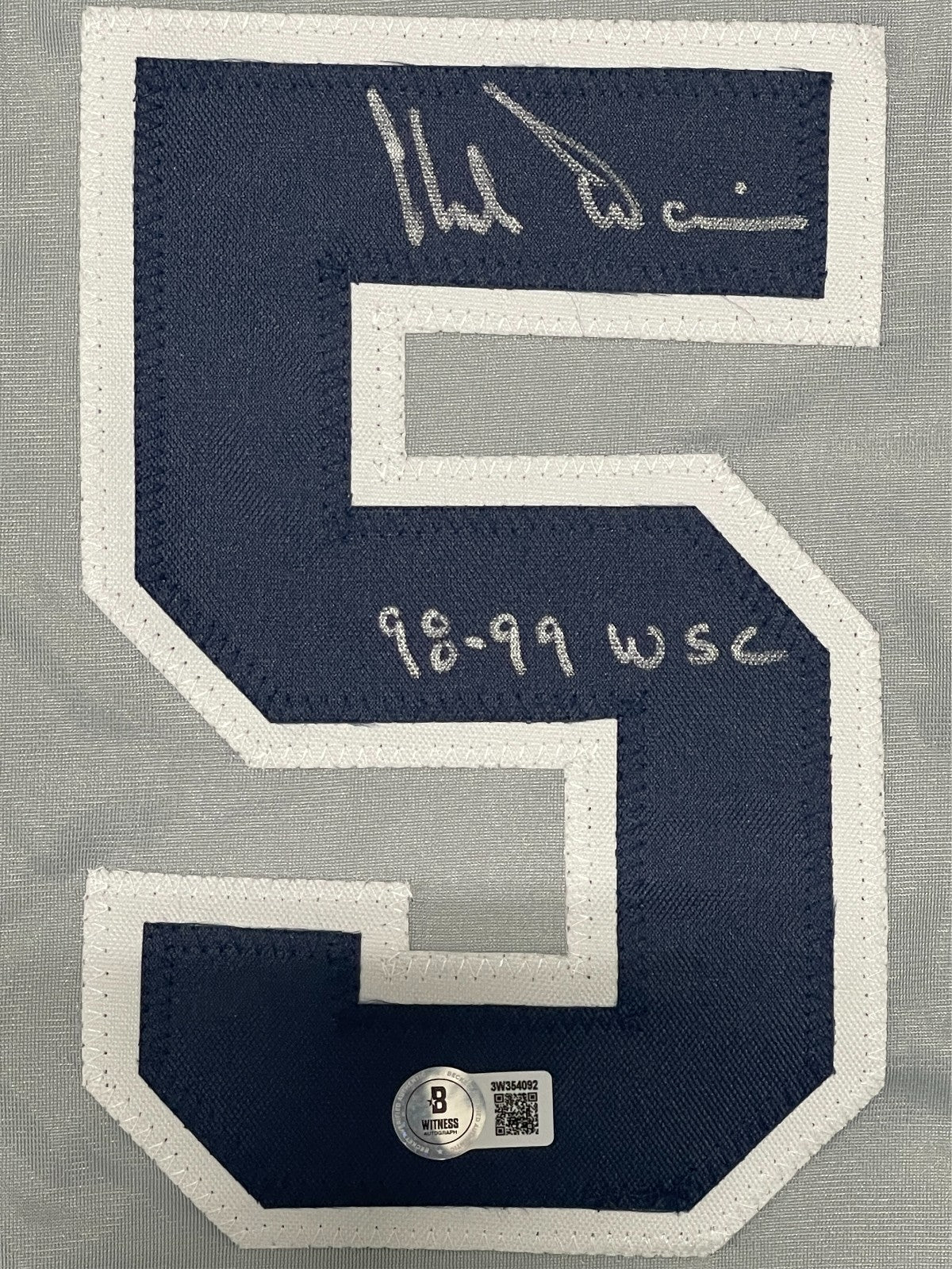 Chili Davis Signed Yankees Custom Jersey w/ 98 99 WSC Beckett Witness BAS COA1