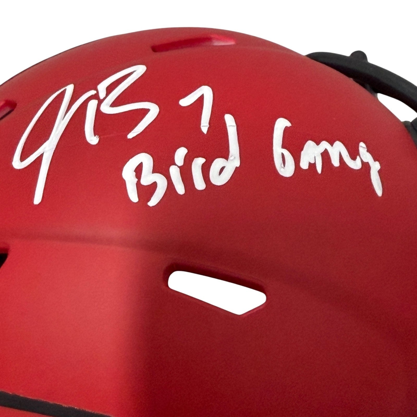 Jacoby Brissett Signed Cardinals Rave Mini Helmet w/ Bird Gang JSA Witness COA1