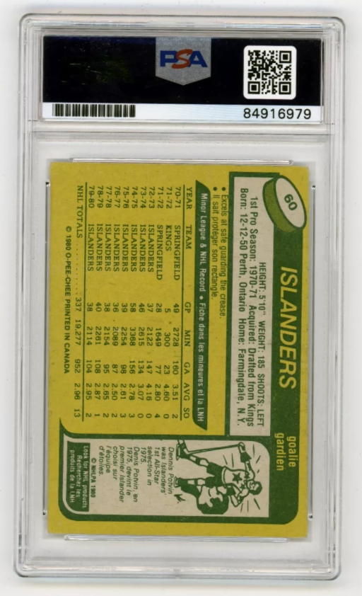 Billy Smith 1980-81 O-Pee-Chee OPC #60 Signed PSA 10 Auto w/ 5 Inscriptions HOF1