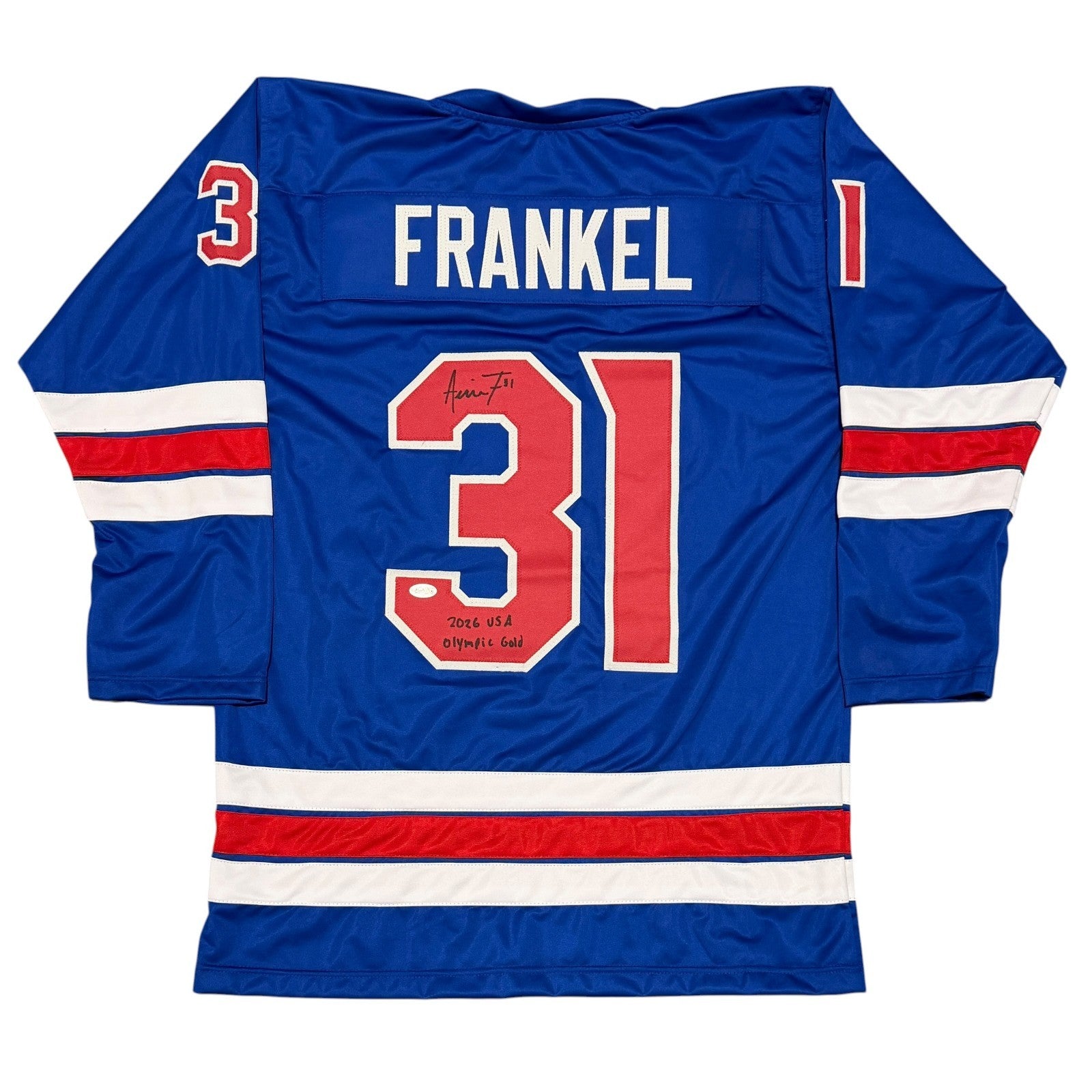 Aerin Frankel Signed USA Hockey Custom Jersey w/ 2026 USA Olympic Gold JSA W COA0
