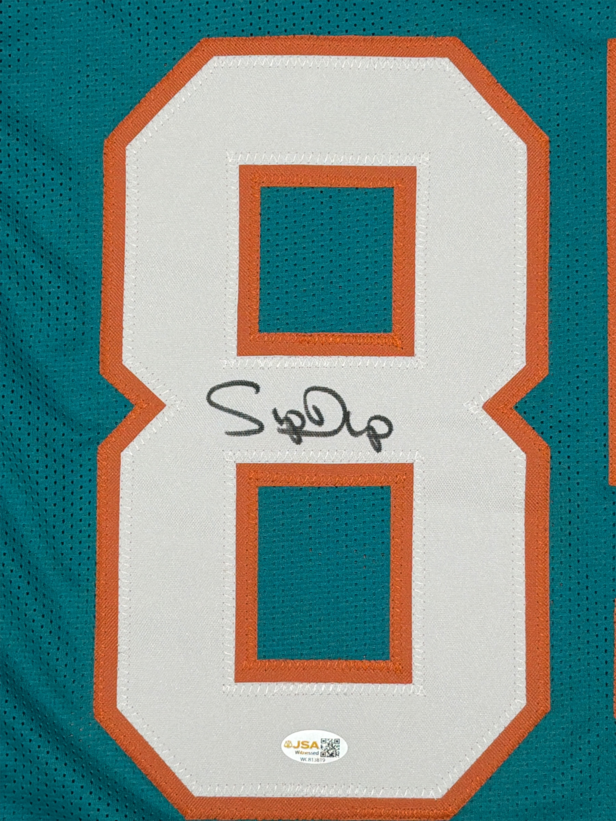Mark Duper Signed Autographed Miami Dolphins Custom Jersey JSA Witness COA1