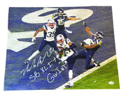 Malcom Butler Signed New England Patriots 16x20 Photo w/ GW INT JSA Witness COA0