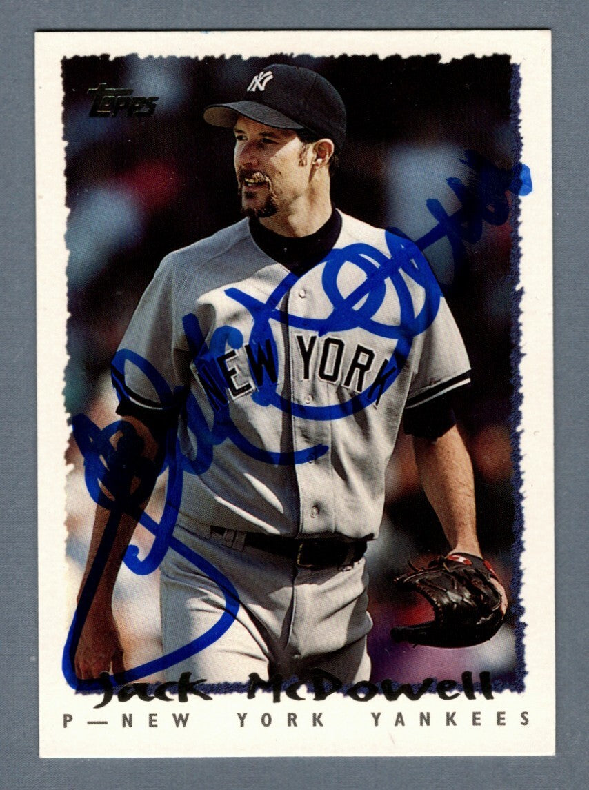 Jack McDowell Signed 1995 Topps Traded #36T LSCM COA New York Yankees0