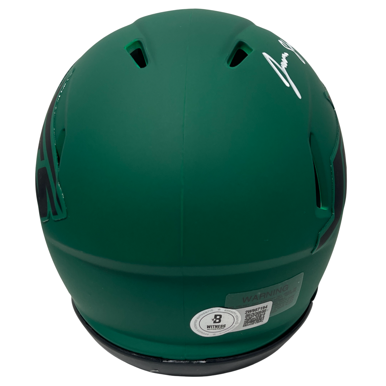 Jamien Sherwood Signed New York Jets Rave Mini Helmet Beckett Witness BAS COA2