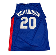 Micheal Ray Richardson Signed Sugar Nets Custom Jersey Insc Beckett W BAS COA0