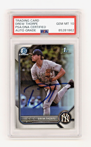 Drew Thorpe 2022 Bowman Chrome Draft Refractor 1st Rookie RC Signed PSA 10 Auto0
