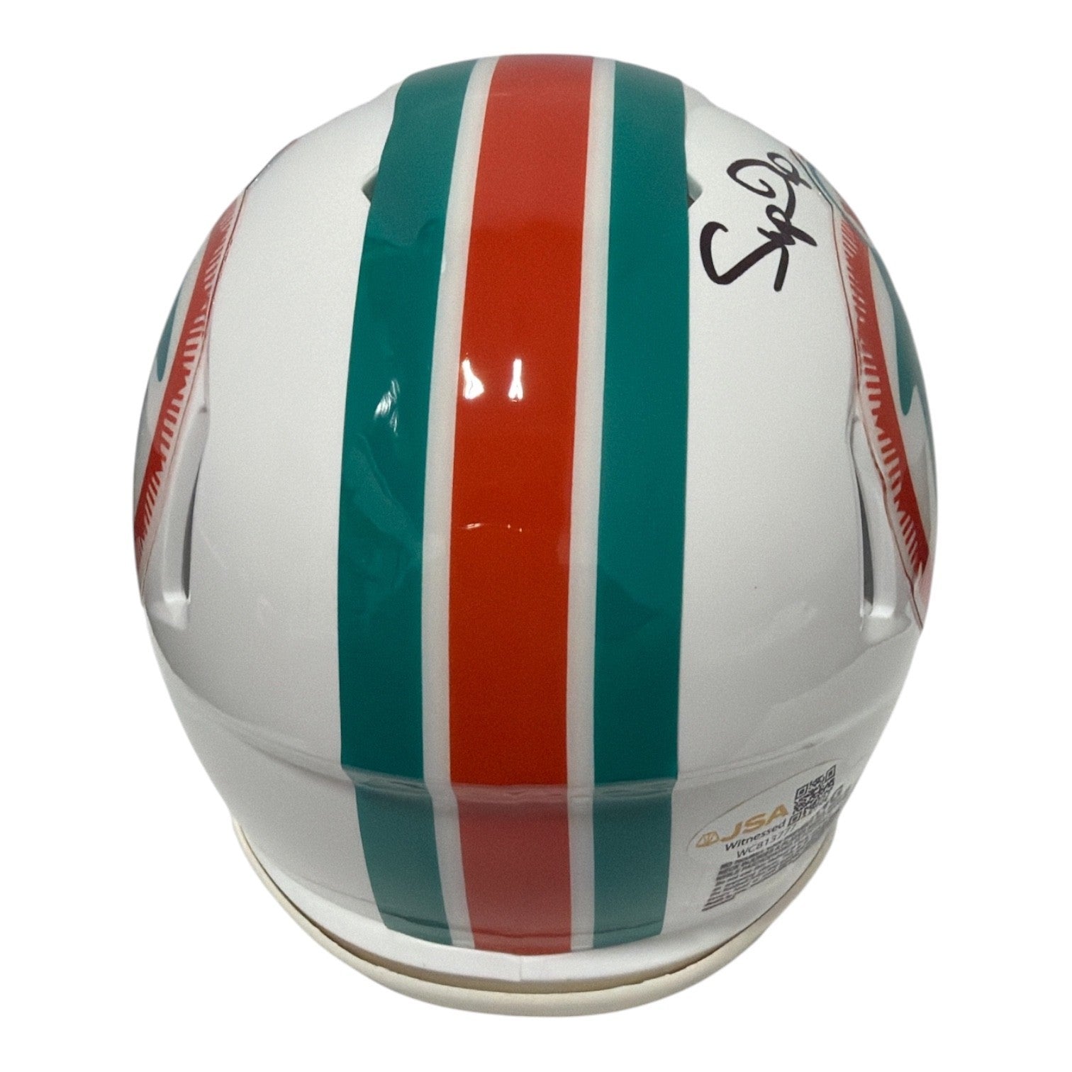 Mark Duper Signed Autographed Miami Dolphins TB Mini Helmet JSA Witness COA2