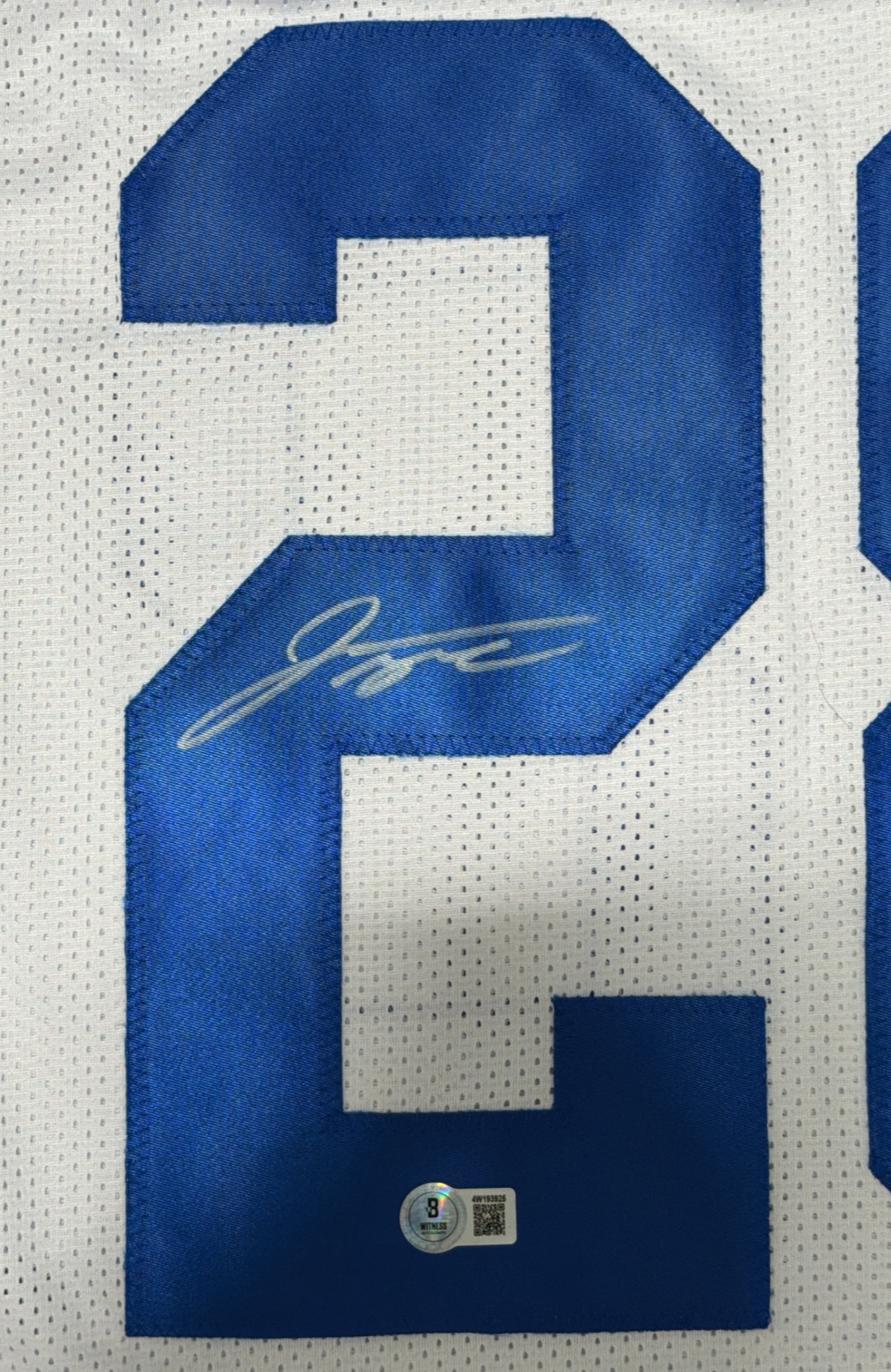 Jonathan Taylor Signed Indianapolis Colts Custom Jersey Beckett Witness BAS COA1
