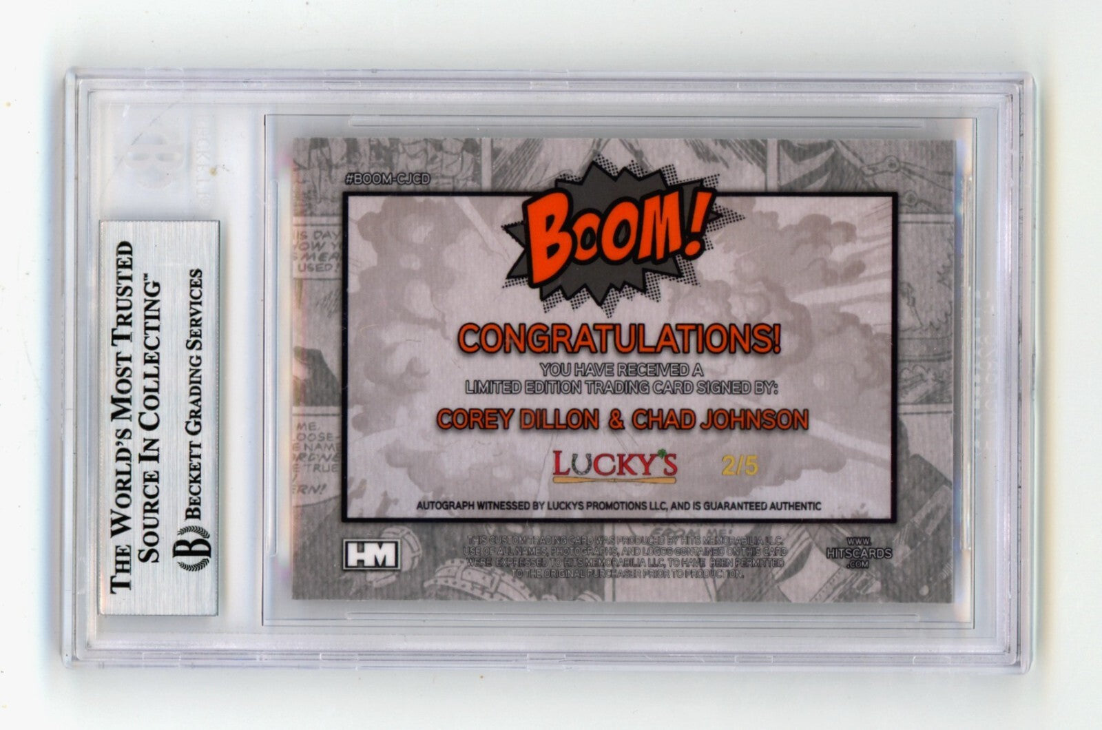 Corey Dillon & Chad Johnson 2024 Hits Memorabilia BOOM Orange /5 Signed BGS Auto1