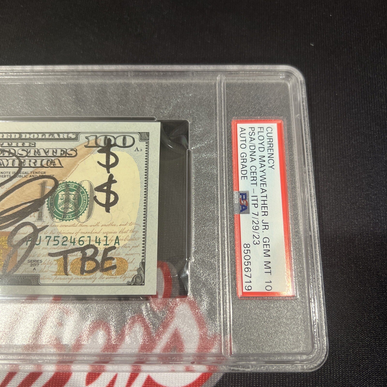 Floyd Mayweather Jr Signed $100 Bill US Currency x4 Inscriptions PSA 10 Auto L3