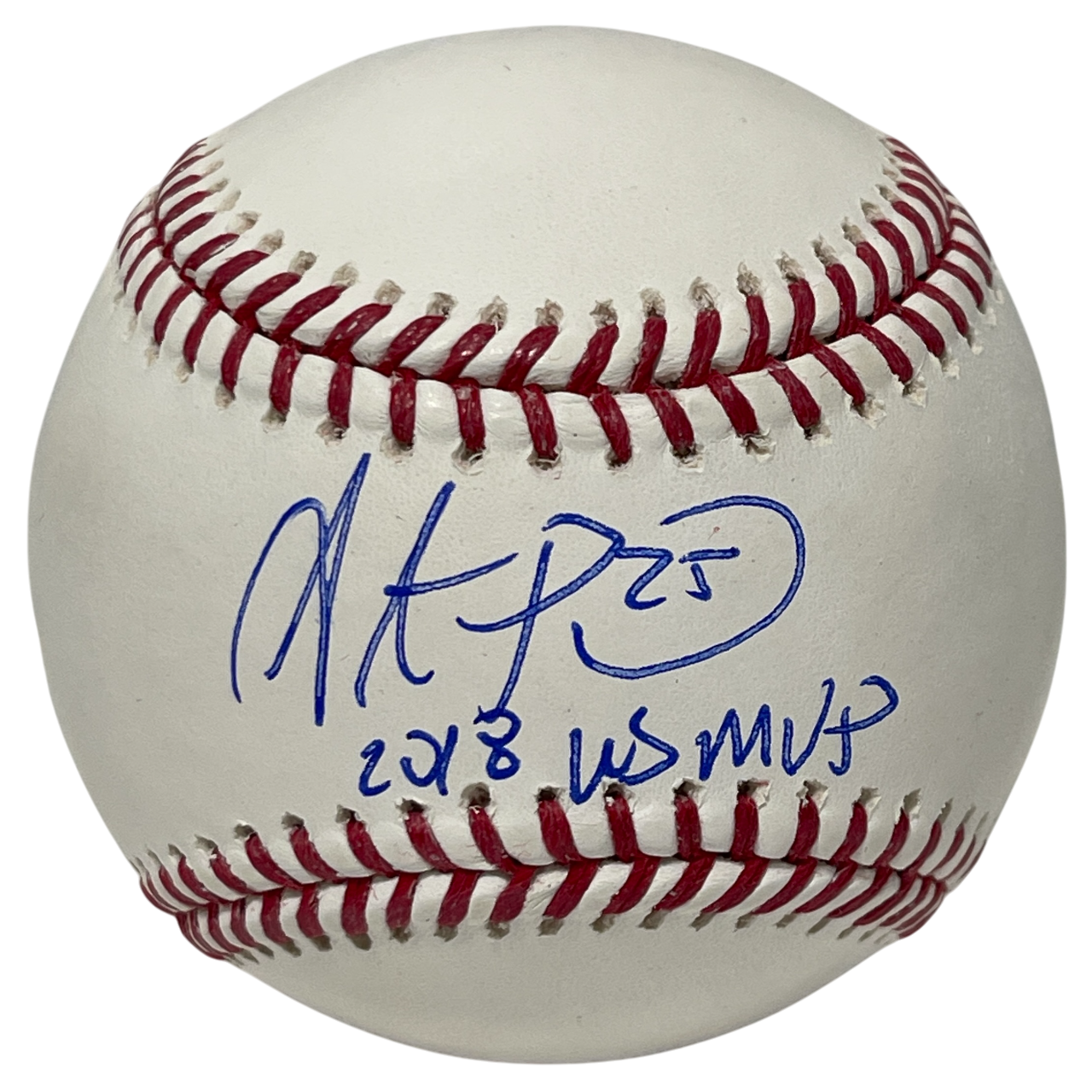 Steve Pearce Signed ROMLB Baseball w/ 2018 WS MVP Insc Beckett Witness BAS COA0
