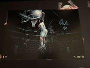 Miles Bridges Signed Auto 24x16 Photo Baseline Jam 15/100 Upper Deck UDA COA0