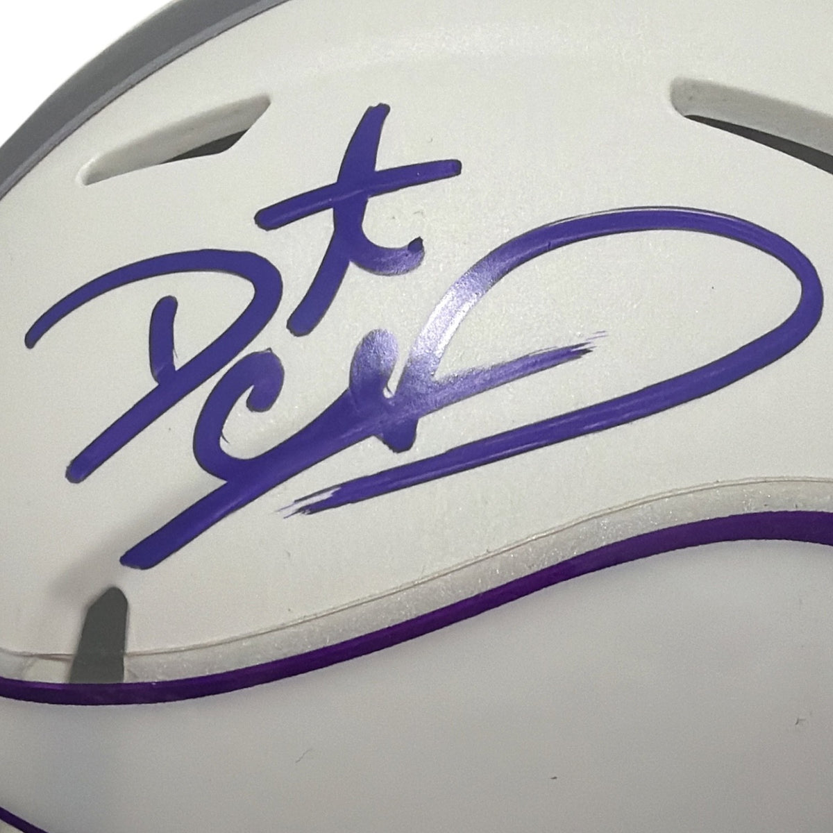 Daunte Culpepper Signed Minnesota Vikings ALT White Mini Helmet JSA Witness COA1