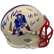 Malcolm Butler Signed Patriots Retro Mini Helmet w/ SB XLIX GW INT JSA Wit COA0