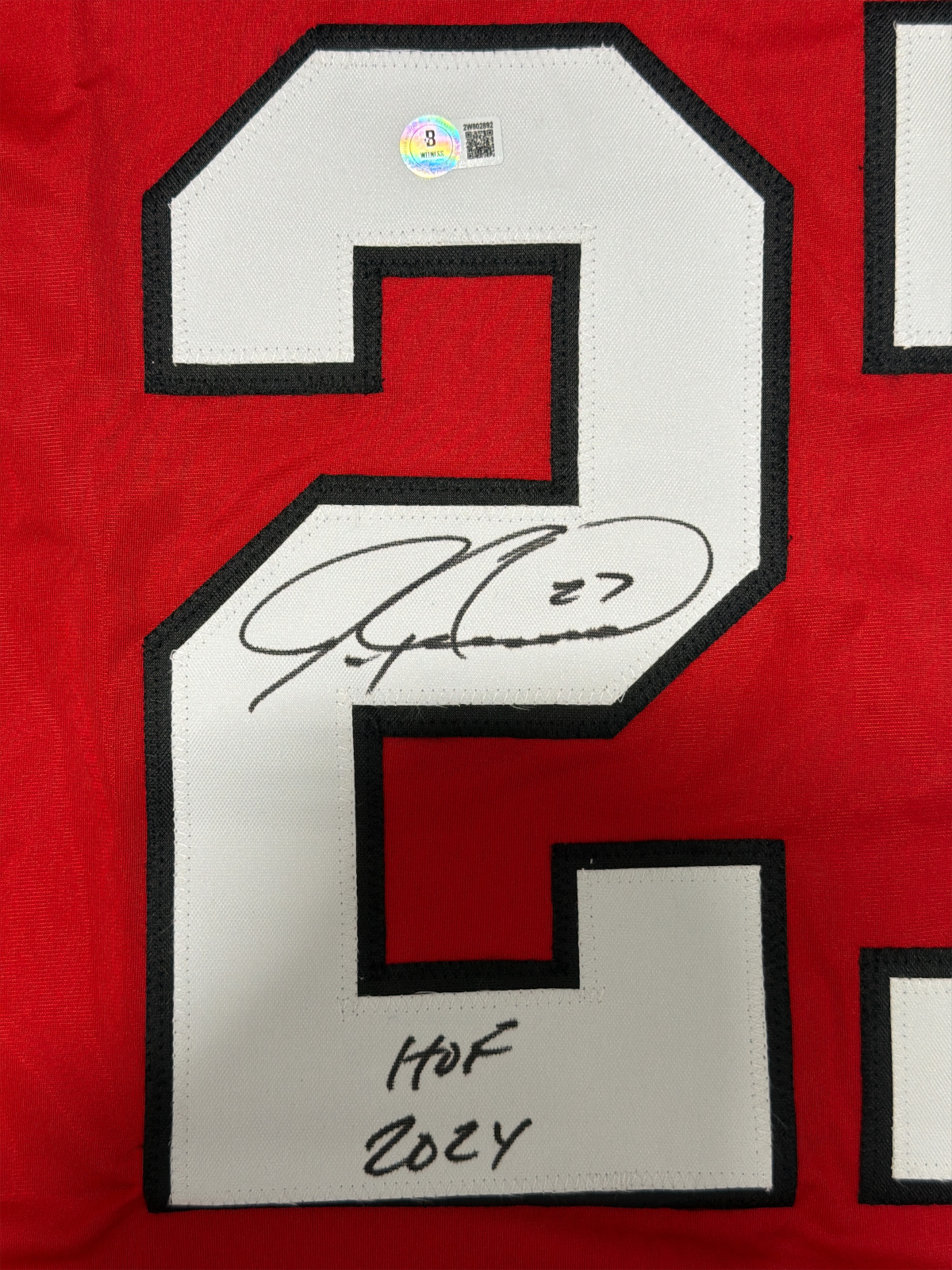Jeremy Roenick Signed Blackhawks Custom Jersey w/ HOF 24 Beckett Witness BAS COA1