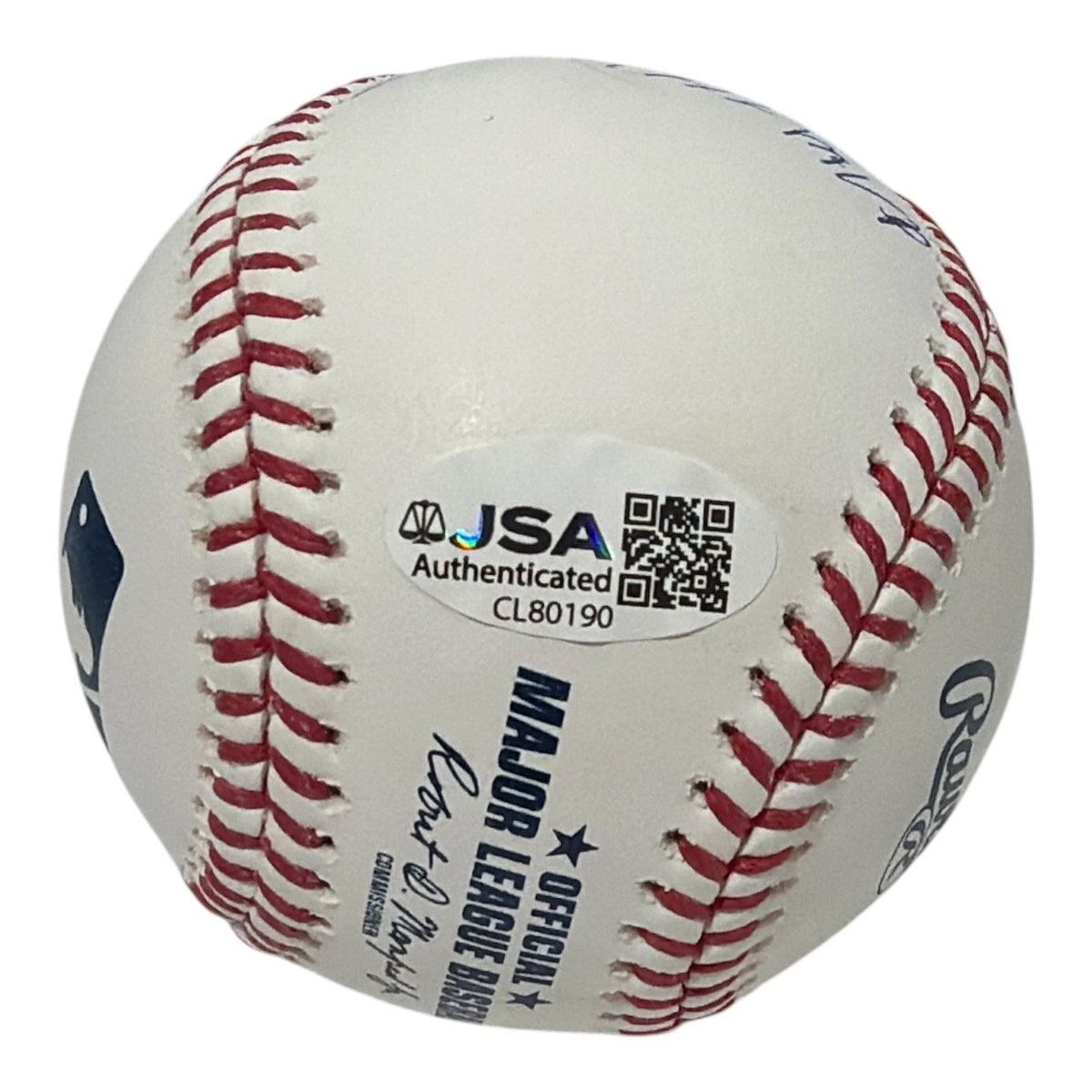 Vladimir Guerrero Sr Signed Autographed ROMLB Baseball w/ 3x Insc JSA COA Angles1