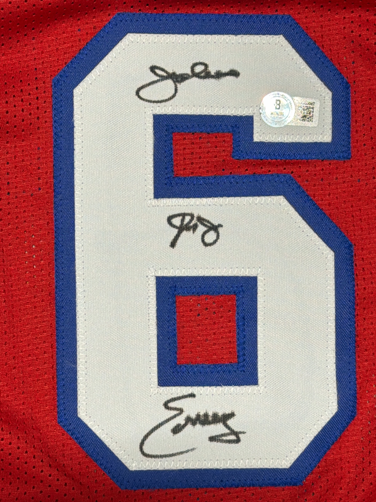 Julius Dr J Erving Signed Philadelphia 76ers Custom Jersey Beckett Wit BAS COA2