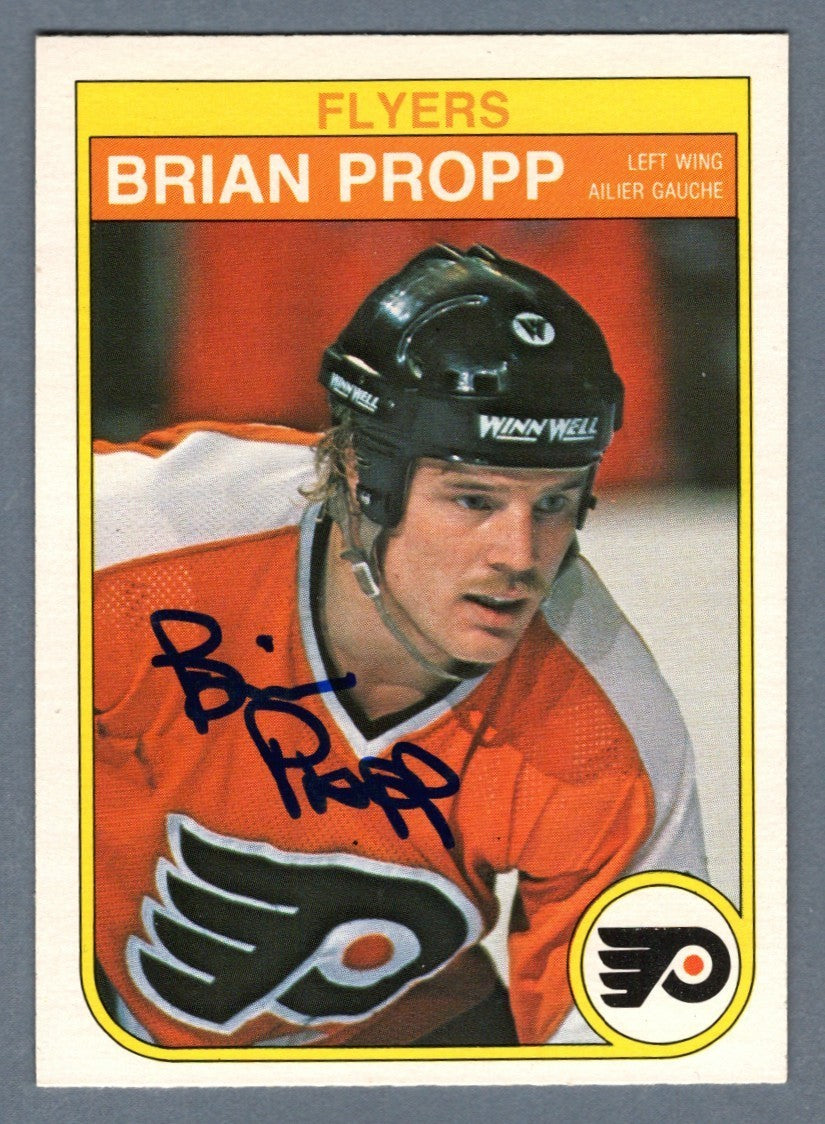Brian Propp Signed 1982-83 O-Pee-Chee #256 LSCM COA Philadelphia Flyers0