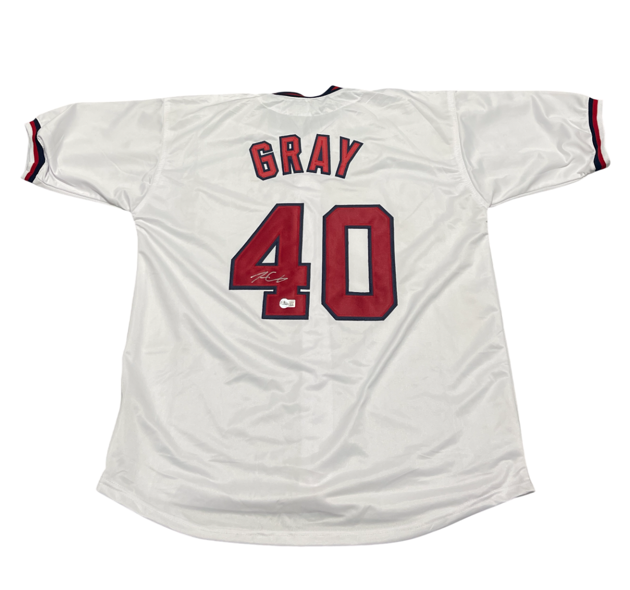 Josiah Gray Signed Auto Washington Nationals Custom Jersey Beckett Wit BAS COA0