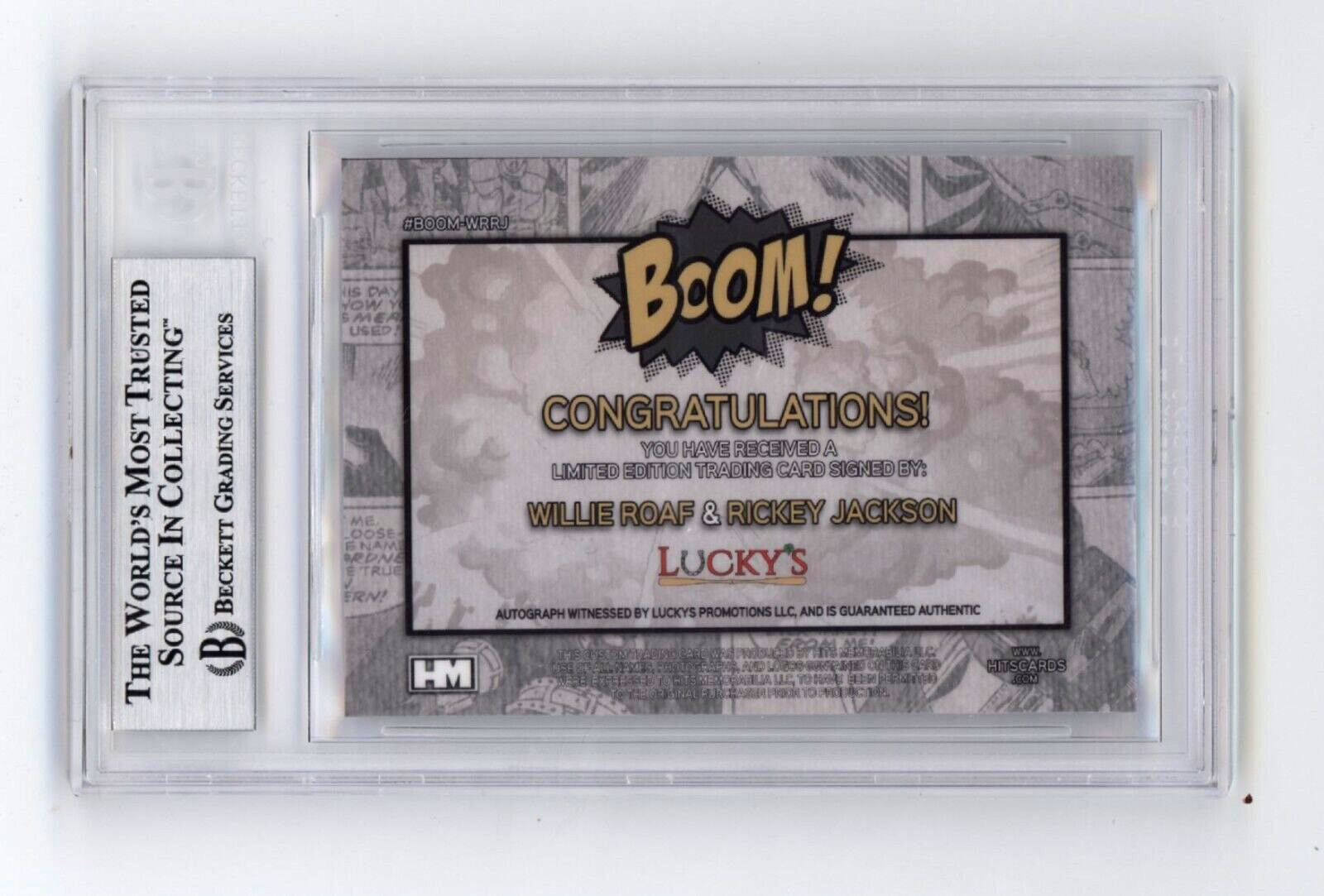 Willie Roaf & Rickey Jackson 2024 Hit BOOM Silver Dual Signed BGS BAS Auto Saint1