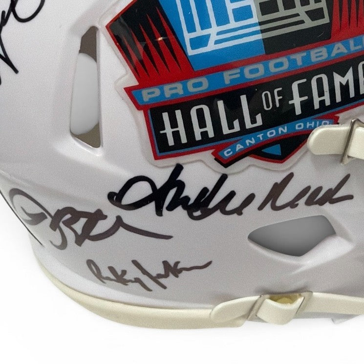NFL Hall of Fame Multi Signed HOF Logo Mini Helmet w/ 15 Autos Beckett W BAS COA4