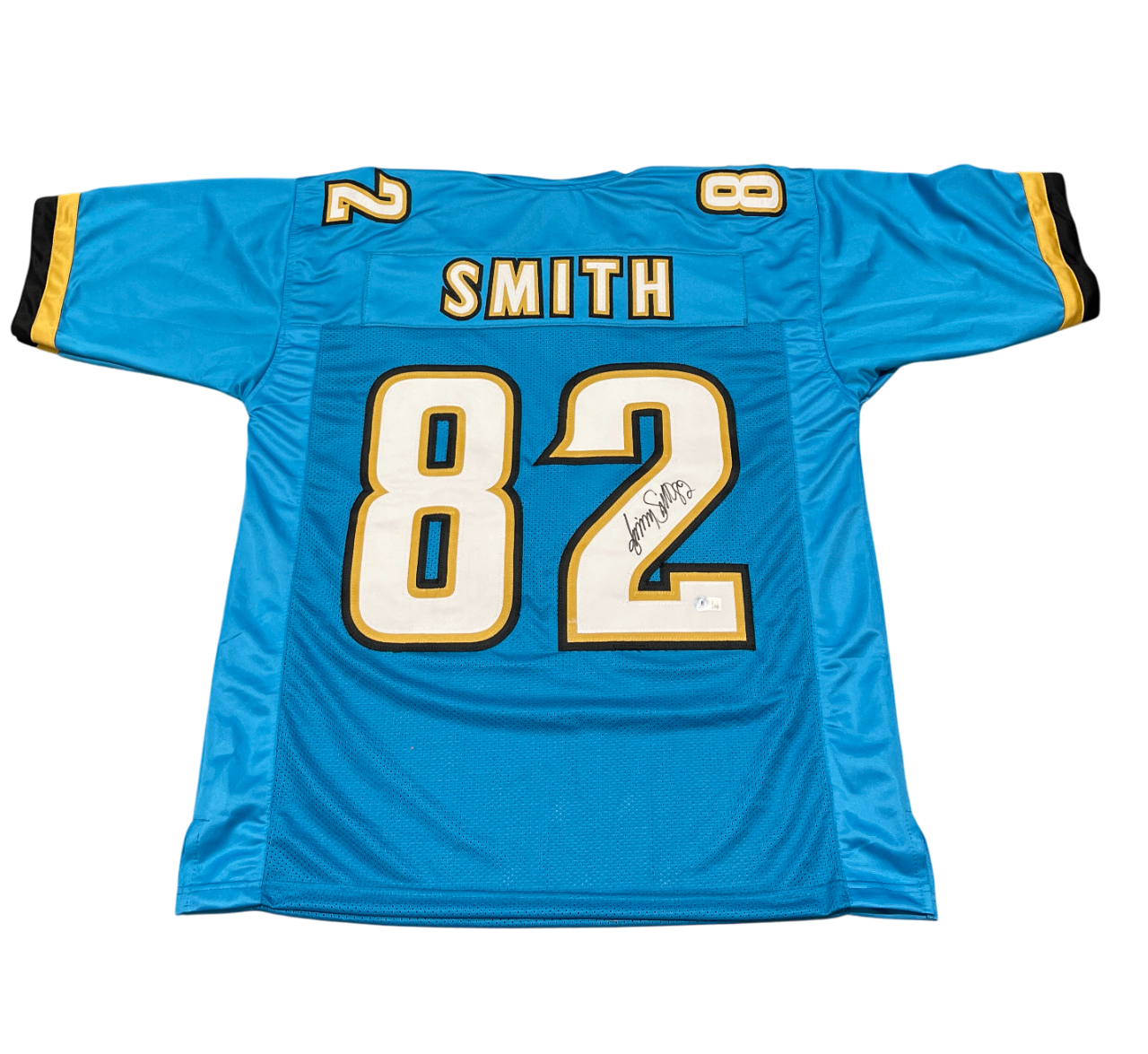 Jimmy Smith Signed Jacksonville Jaguars Custom Jersey Beckett Witness BAS COA0