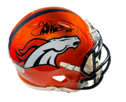 Terrell Davis Signed Denver Broncos Flash Mini Helmet w HOF JSA Witness COA0