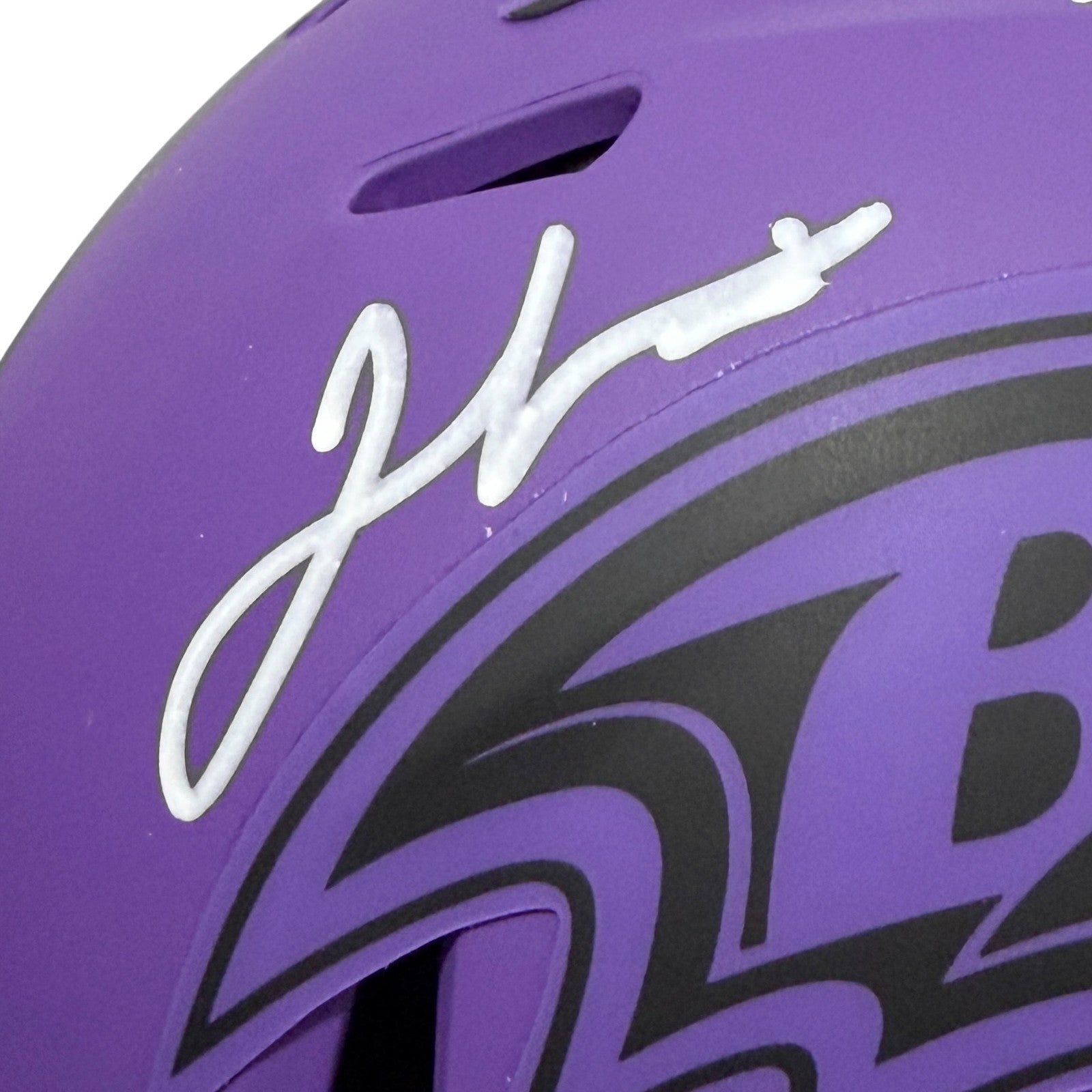 Jamal Lewis Signed Ravens Rave Mini Helmet w/ SB XXXV Champ JSA Witness COA1