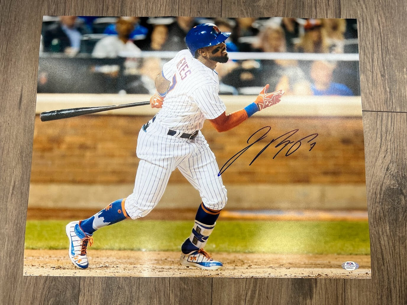 Jose Reyes Signed Auto Autographed 16x20 Photo New York Mets Hitting PSA ITP COA0