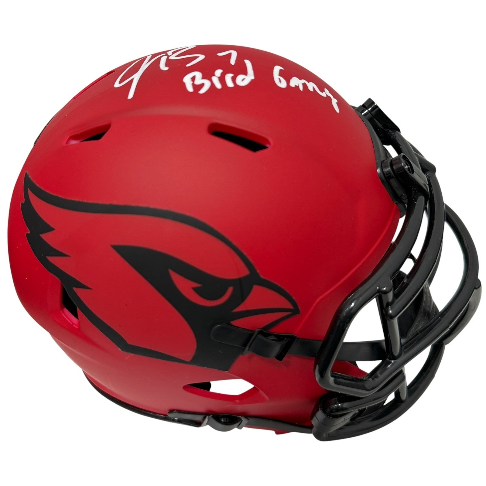 Jacoby Brissett Signed Cardinals Rave Mini Helmet w/ Bird Gang JSA Witness COA0