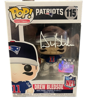 Drew Bledsoe Signed Auto Autographed Funko Pop #115 Beckett Witness BAS COA0