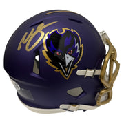 Willis McGahee Signed Baltimore Ravens Alt Purple Mini Helmet JSA Witness COA0