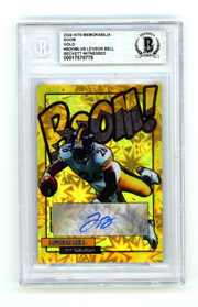 Le'Veon Bell 2024 Hits Memorabilia BOOM Gold /10 Signed BGS BAS Auto Pittsburgh0