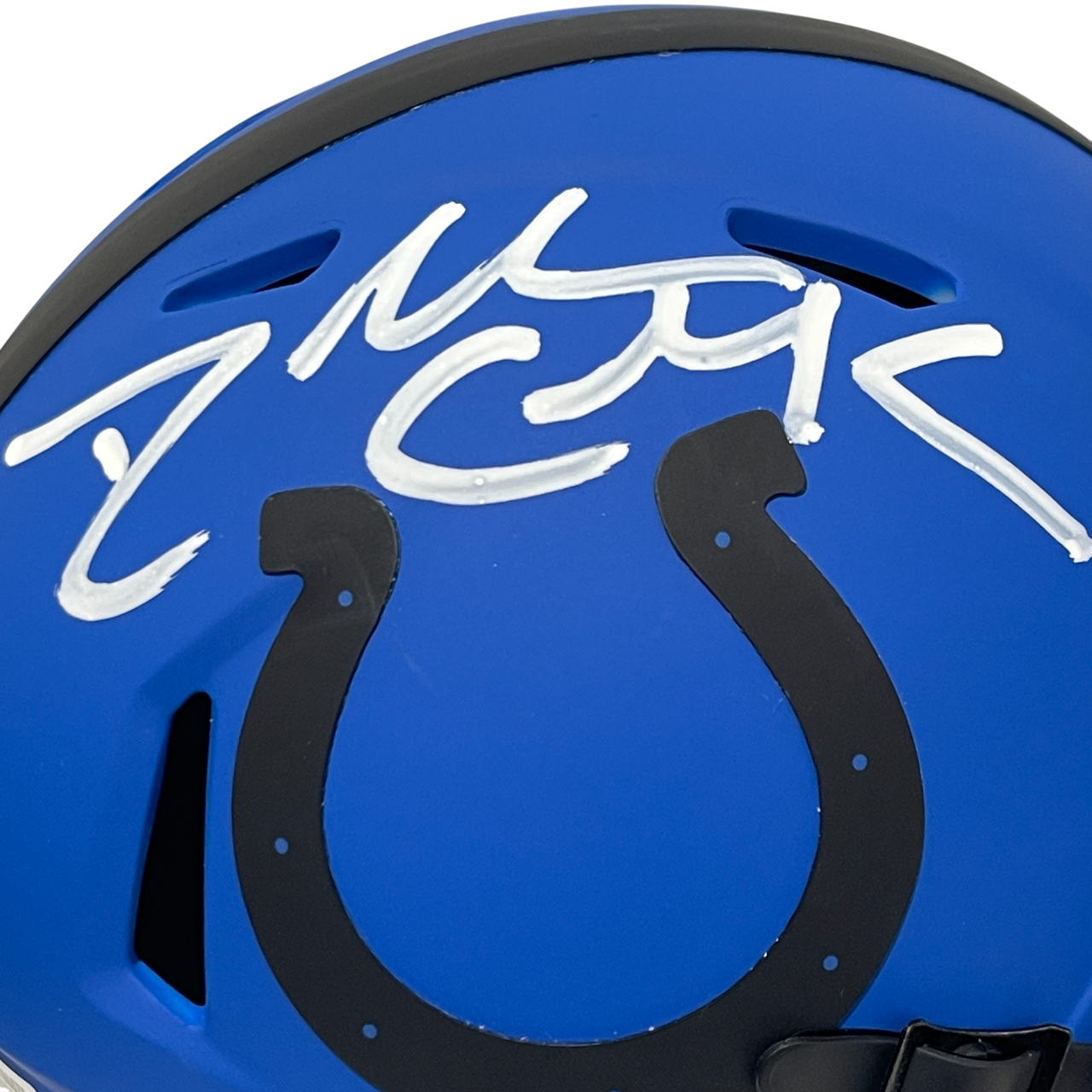 Dallas Clark Signed Indianapolis Colts Rave Mini Helmet Beckett Witness BAS COA1