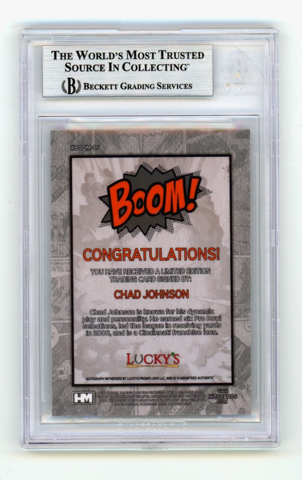 Chad Johnson 2024 Hits Memorabilia BOOM Silver Signed BGS BAS Auto Cincinnati1