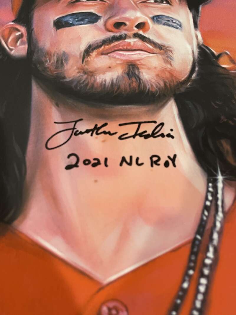 Jonathan India Signed Auto 10x14 Topps Living Art Print LE /100 PSA ITP COA ROY1