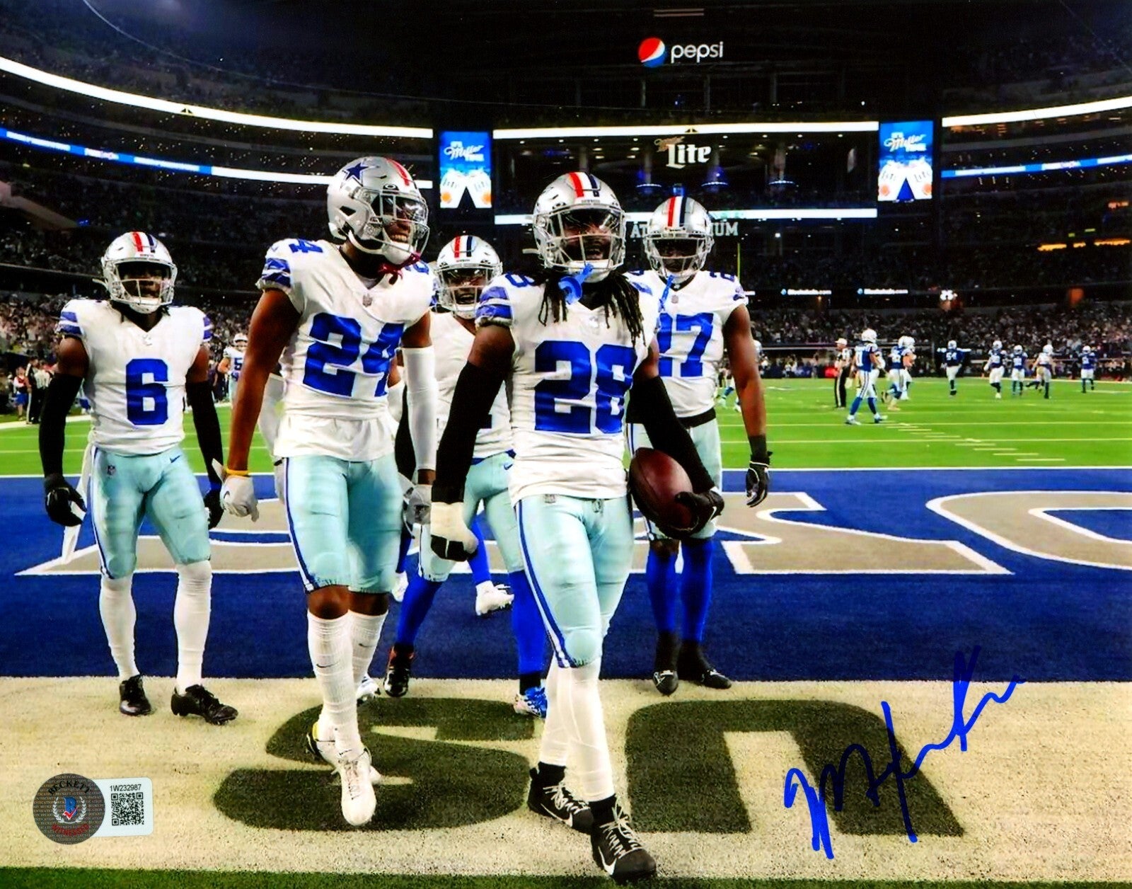 Malik Hooker Signed Dallas Cowboys 8x10 Photo  Beckett Witness BAS COA #30