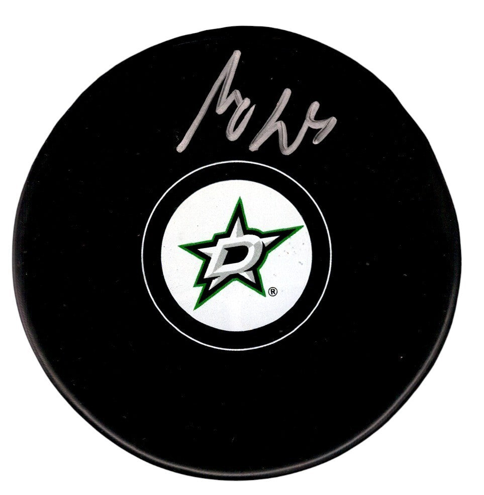 Miro Heiskanen Signed Autographed Dallas Stars Logo Puck Beckett Witness BAS COA0