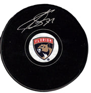 Sergei Bobrovsky Signed Autographed Florida Panthers Logo Puck Fanatics COA0
