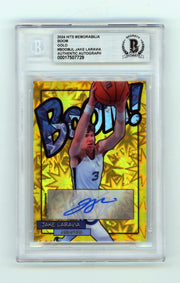 Jake LaRavia 2024 Hits Memorabilia BOOM Gold /10 Signed BGS BAS Auto Memphis0