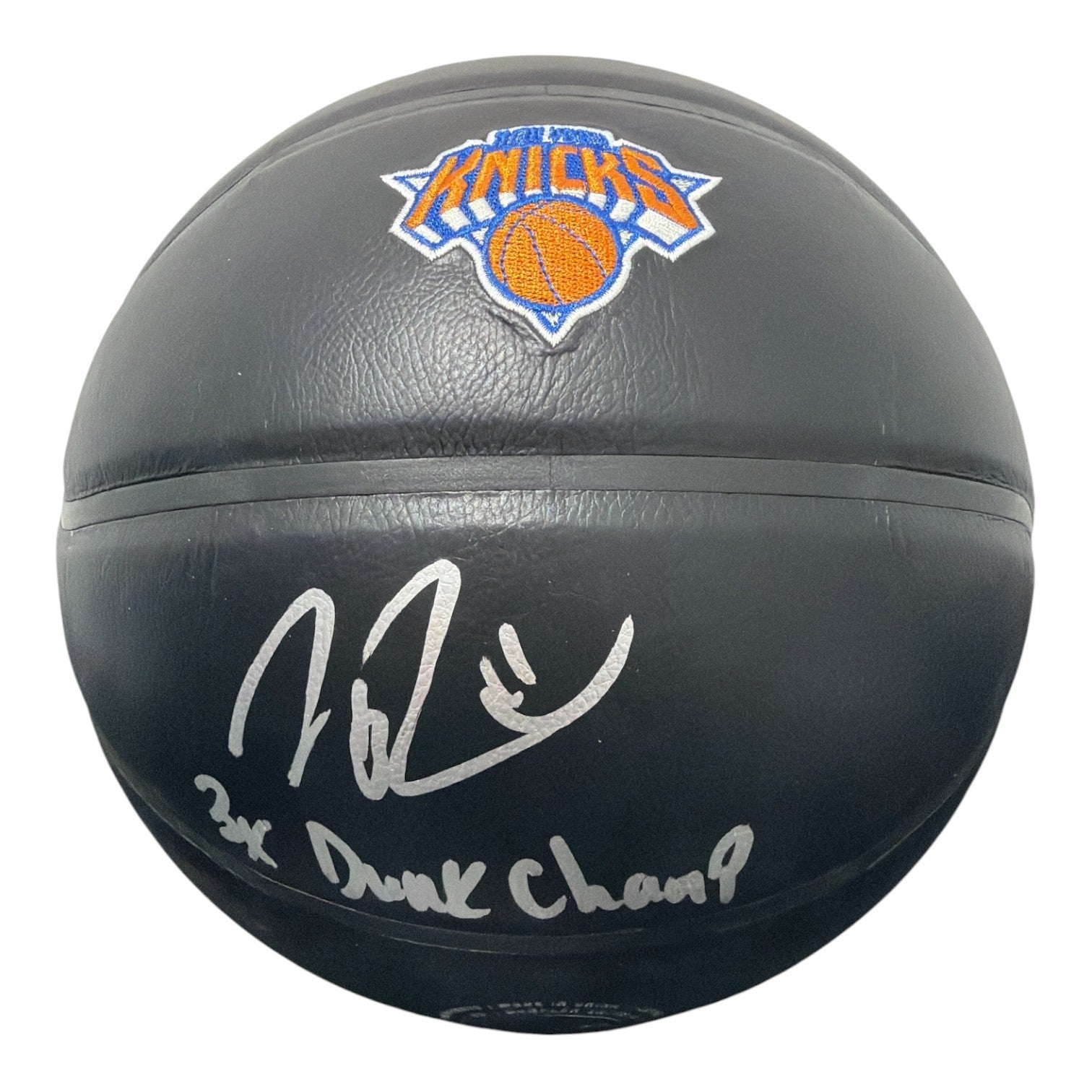 Nate Robinson Signed Knicks Premier Black Basketball w/ 3x Dunk Champ JSA W COA0