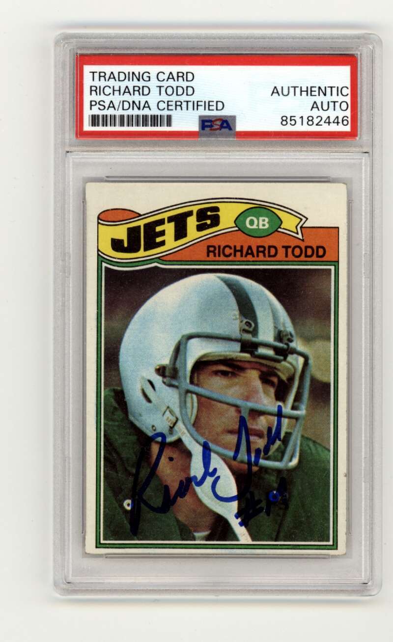 Richard Todd 1977 Topps #118 Rookie RC Signed PSA Authentic Auto New York Jets0