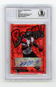 Michael Vick 2024 Hits Memorabilia BOOM Red JSY # 7/7 Signed BGS BAS Auto0
