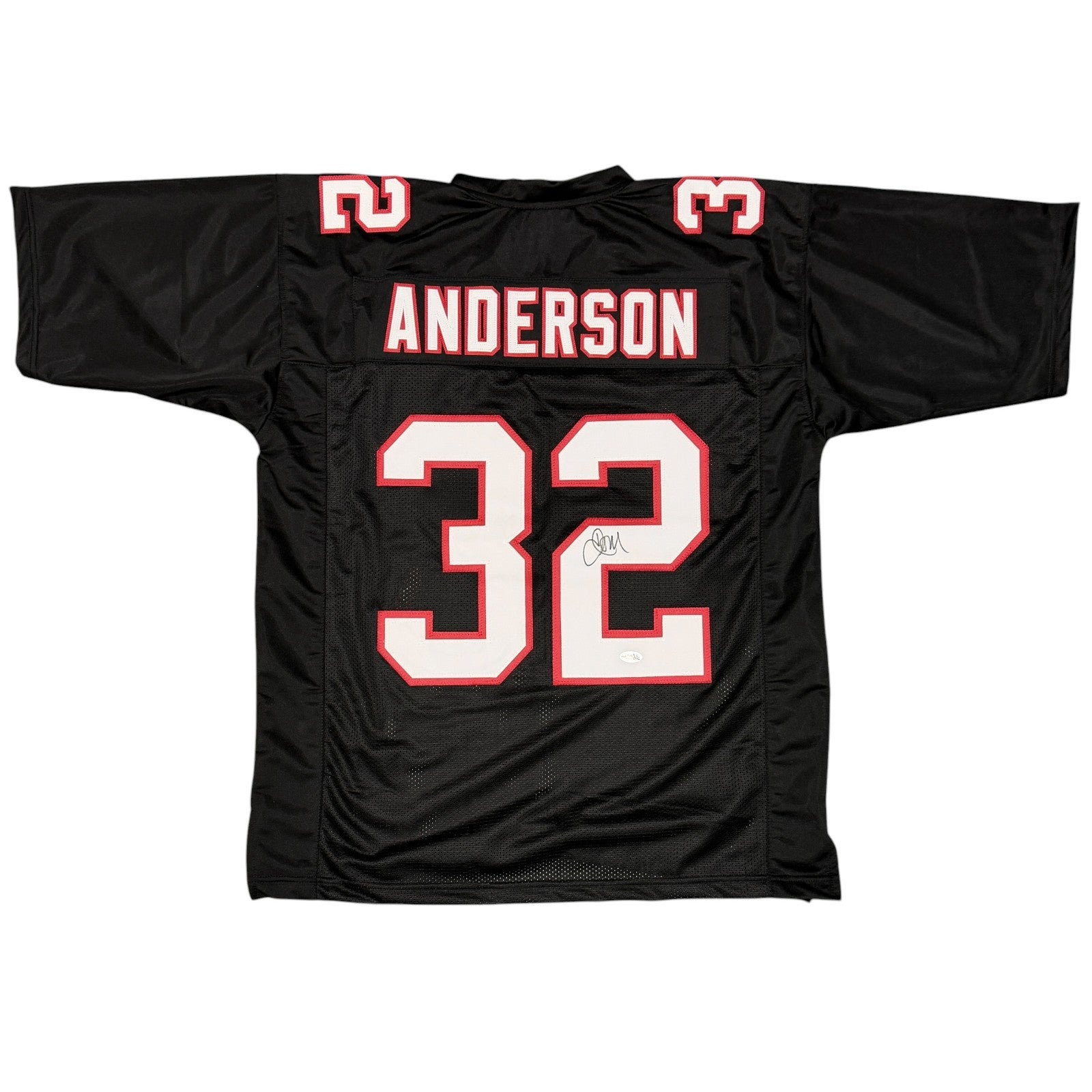 Jamal Anderson Signed Autographed Atlanta Falcons Custom Jersey JSA Witness COA0
