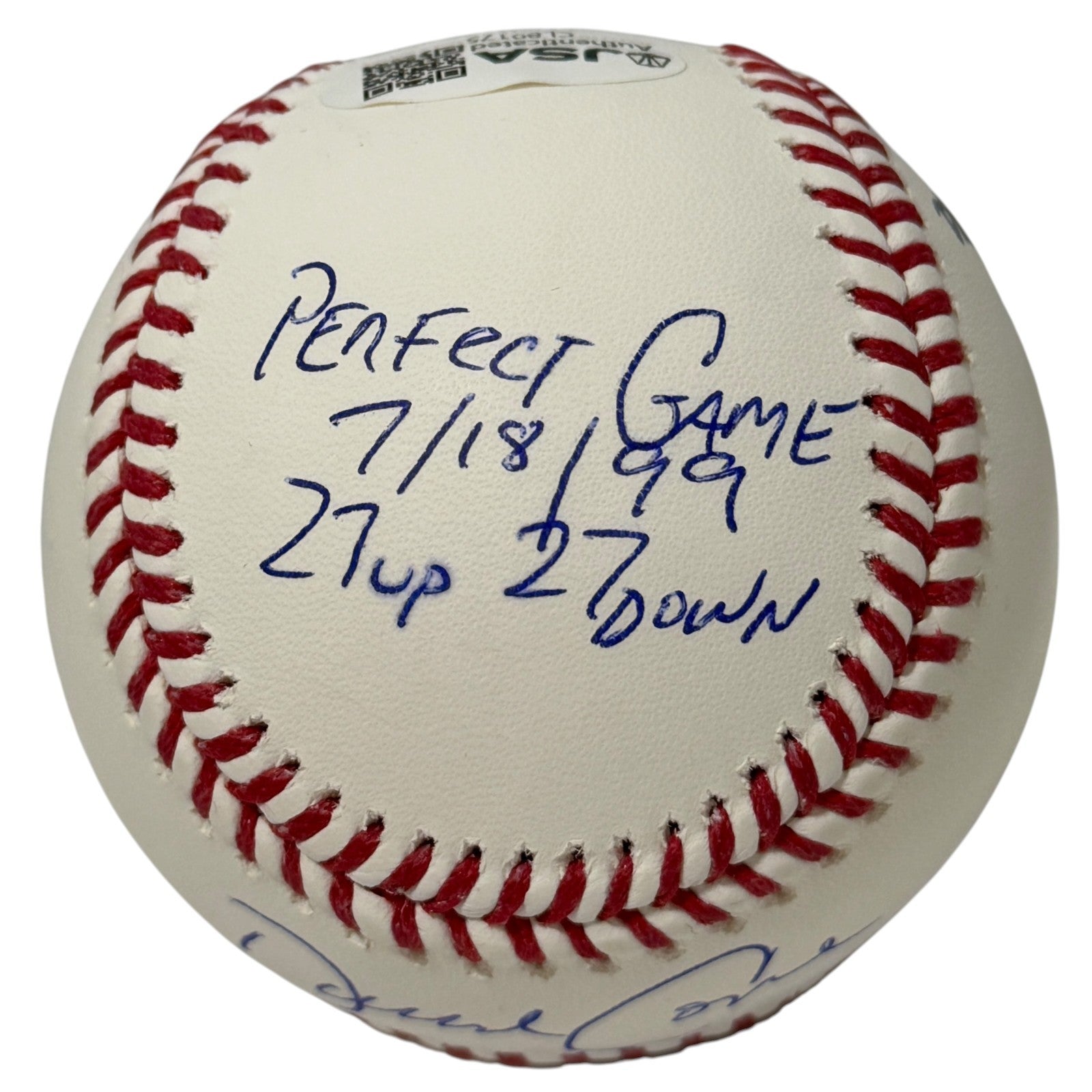 David Cone Signed Autographed ROMLB Baseball w/ Prefect Game + CY JSA COA1